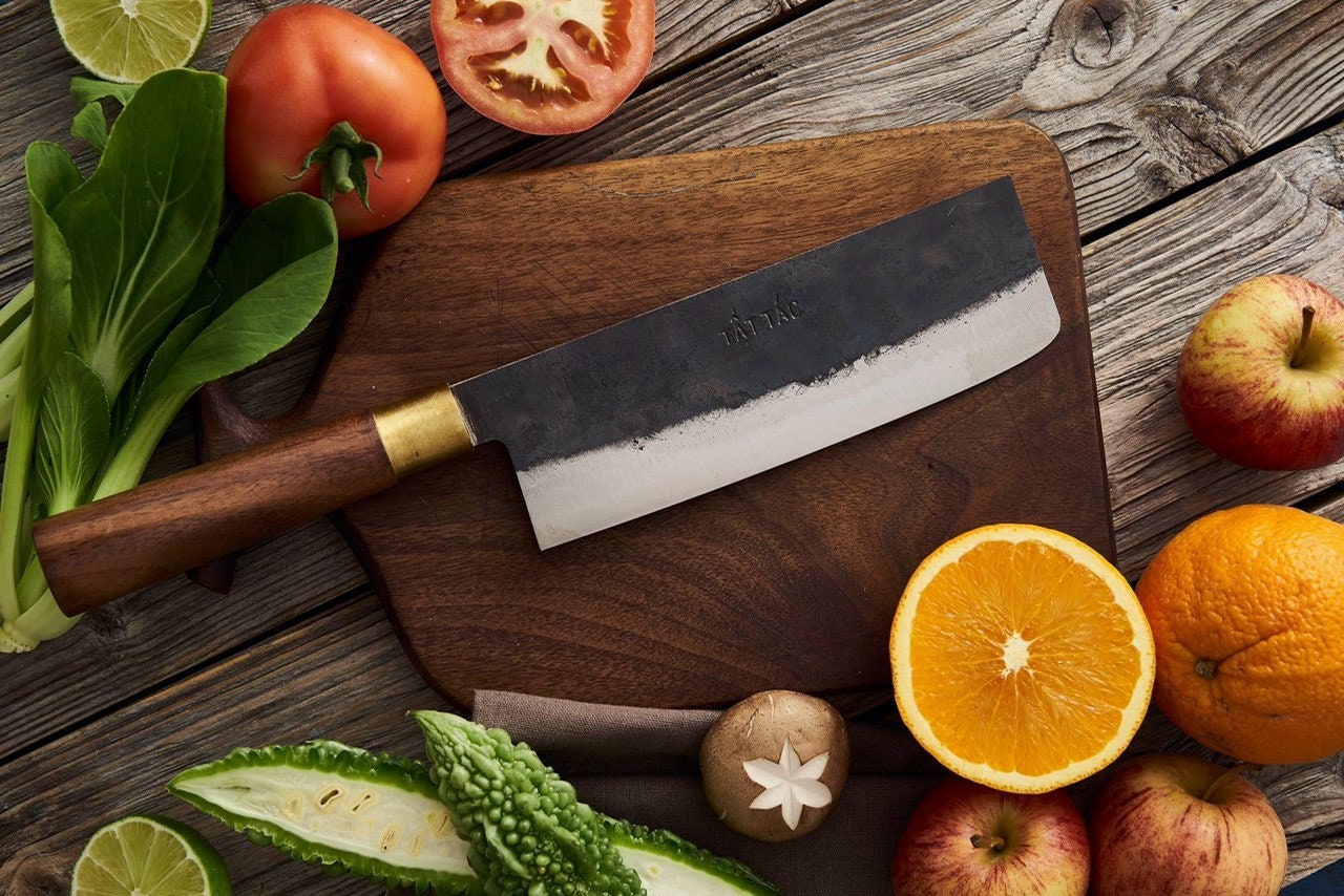 FLASH SALE - Nakiri, Santoku, Serbian Chef Knife, Hand forged knife for kitchen, sharp and durable with Solid Wooden Handle, Easy to Use