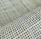 27.5" Wide, BLEACHED  Radio Cane Webbing Weave, Cane Webbing Roll, Upholstery Rattan Furniture, Full Size Available.
