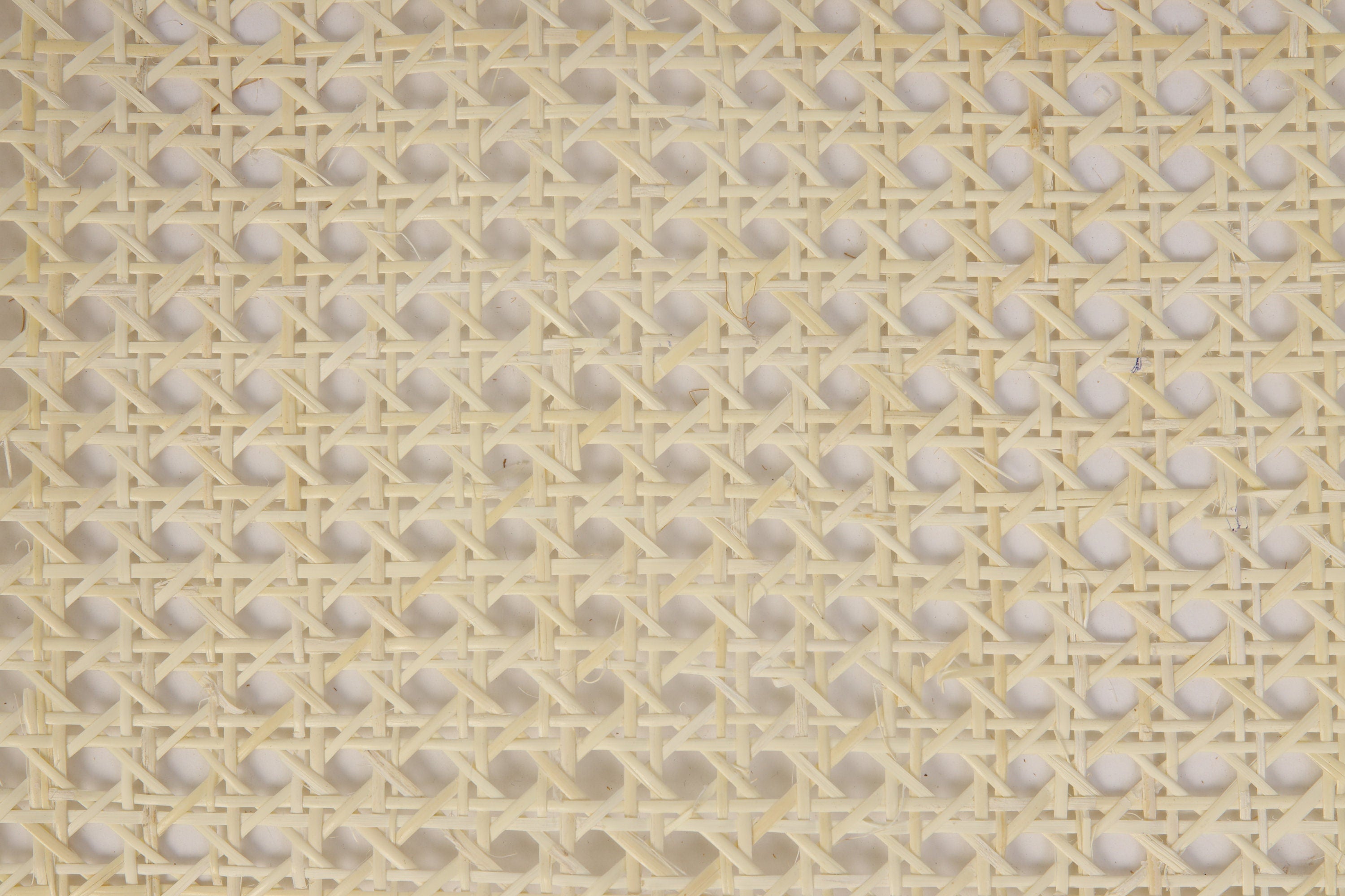 24" Wide, Cane Webbing White Hexagon for Making Rattan Chair and Rattan Furniture , Sell By The Running Foot.