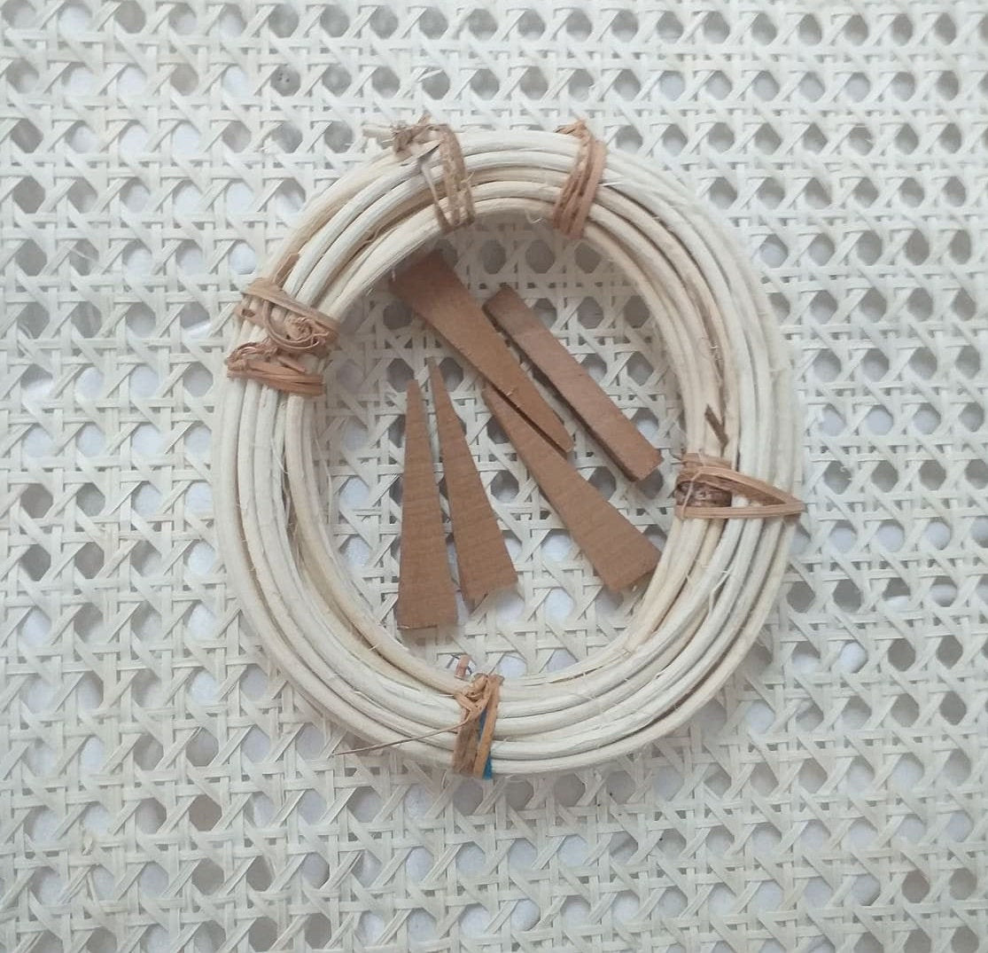 27.5" Wide, Vietnamese's Premium Cane Webbing Bleached Hexagon Open Mesh, Sell By The Foot