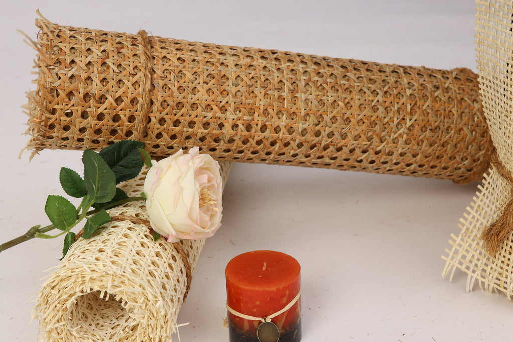 36" Wide, NATURAL Hexagon Weave Rattan Cane Webbing, Buy More Save More