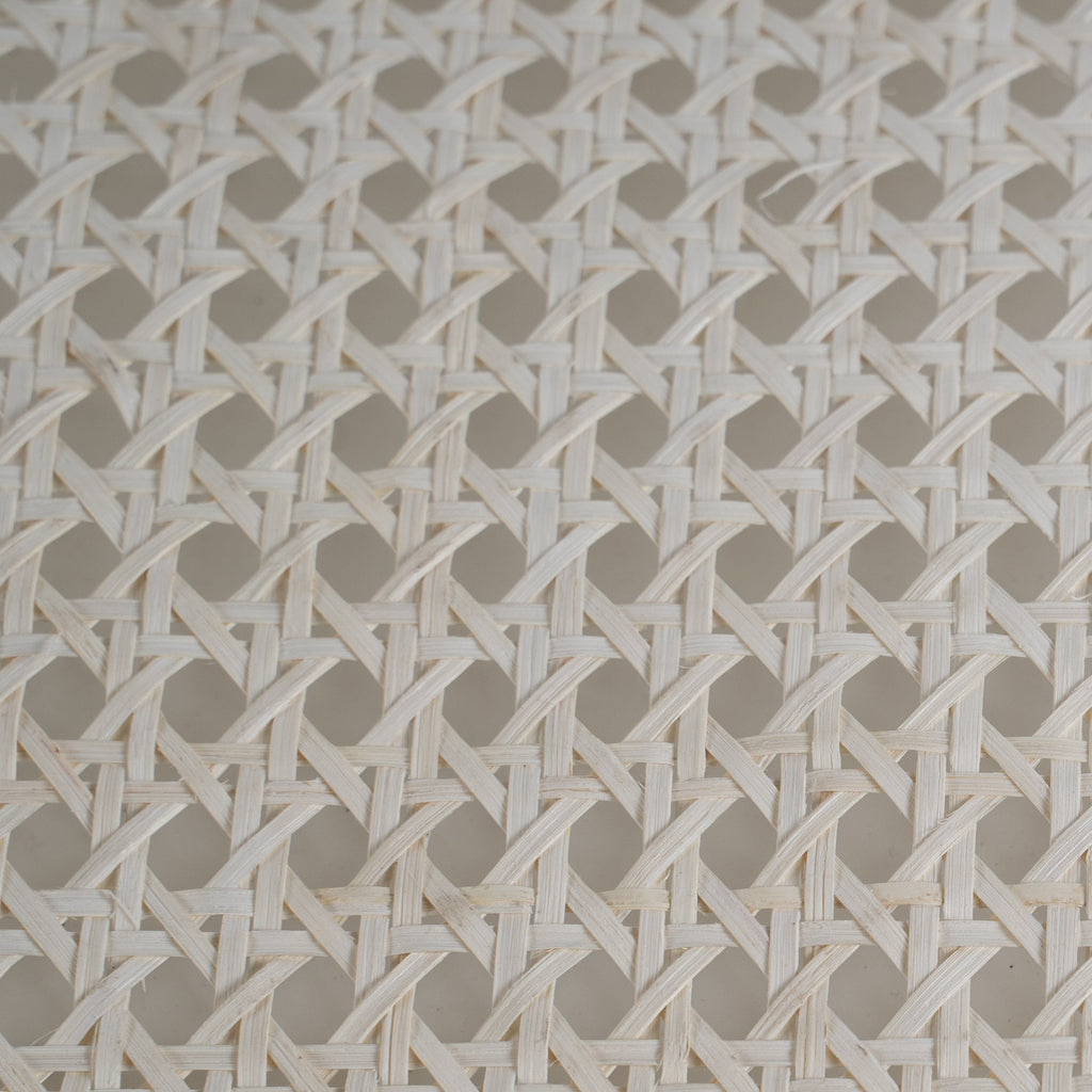 36" Wide, White Hexagon Weave Rattan Cane Webbing, Upholstery for Rattan Furniture, Sell By The Running Foot.