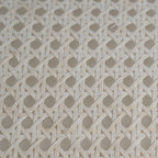 36" Wide, White Hexagon Weave Rattan Cane Webbing, Upholstery for Rattan Furniture, Sell By The Running Foot.