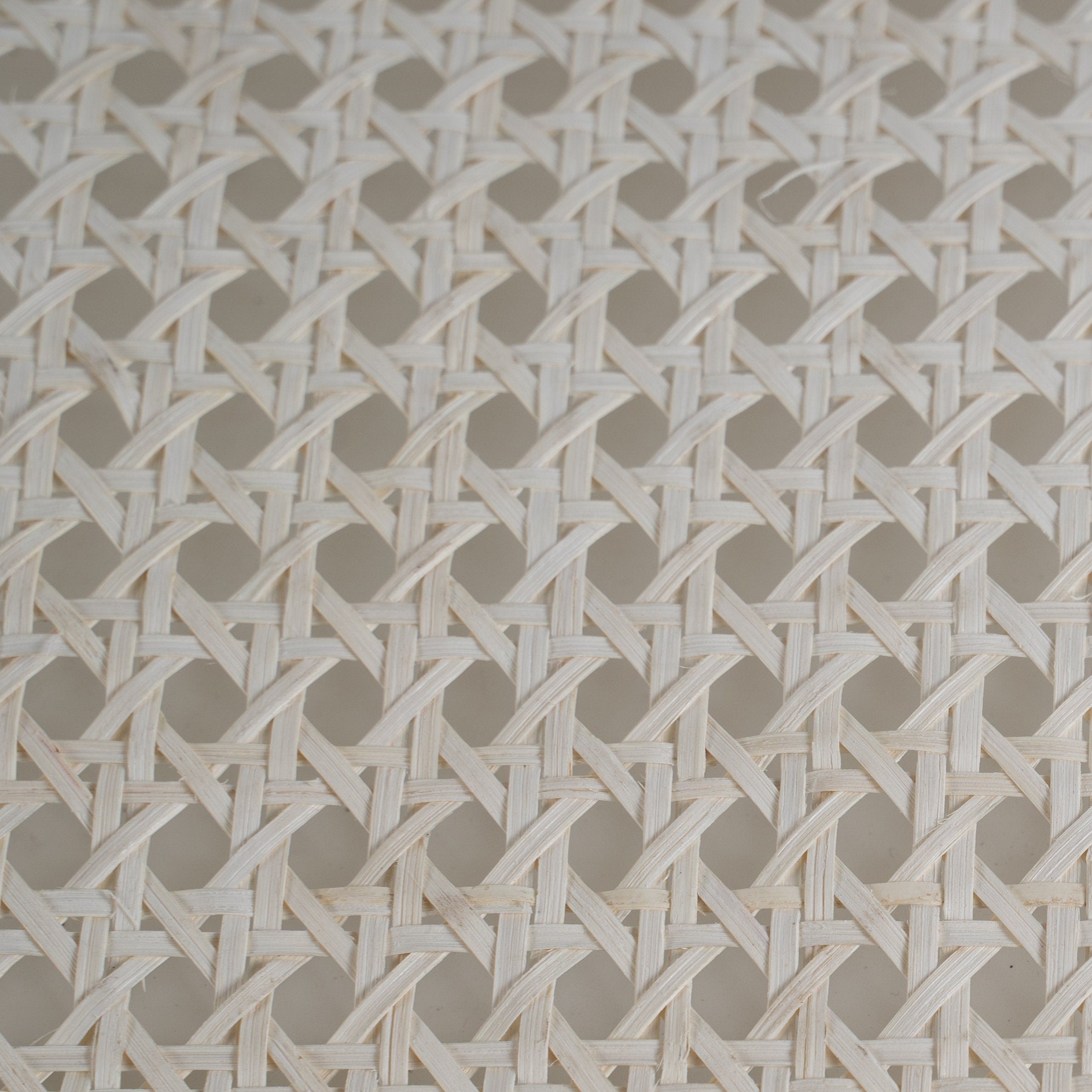 36" Wide, White Hexagon Weave Rattan Cane Webbing, Upholstery for Rattan Furniture, Sell By The Running Foot.