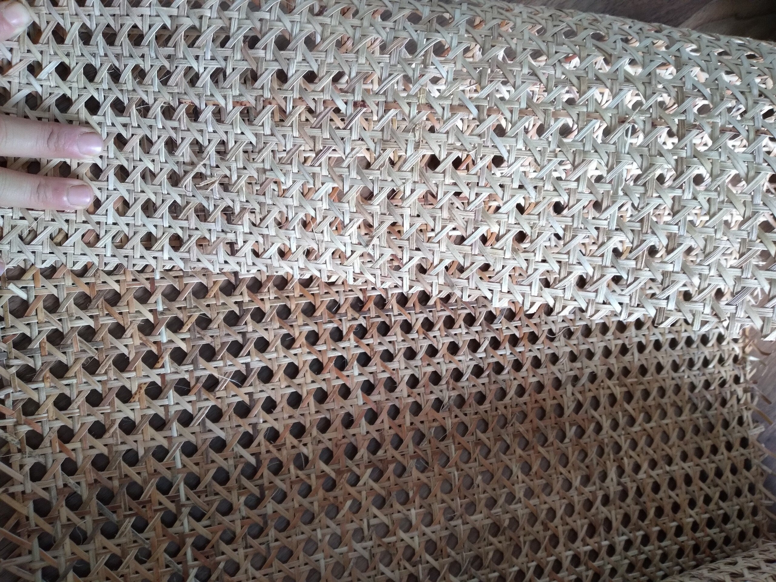 Width 27.5" : Hexagon Rattan Cane Webbing, Cane Webbing for DIY Project, Natural/ Bleached, Buy more SAVE MORE.