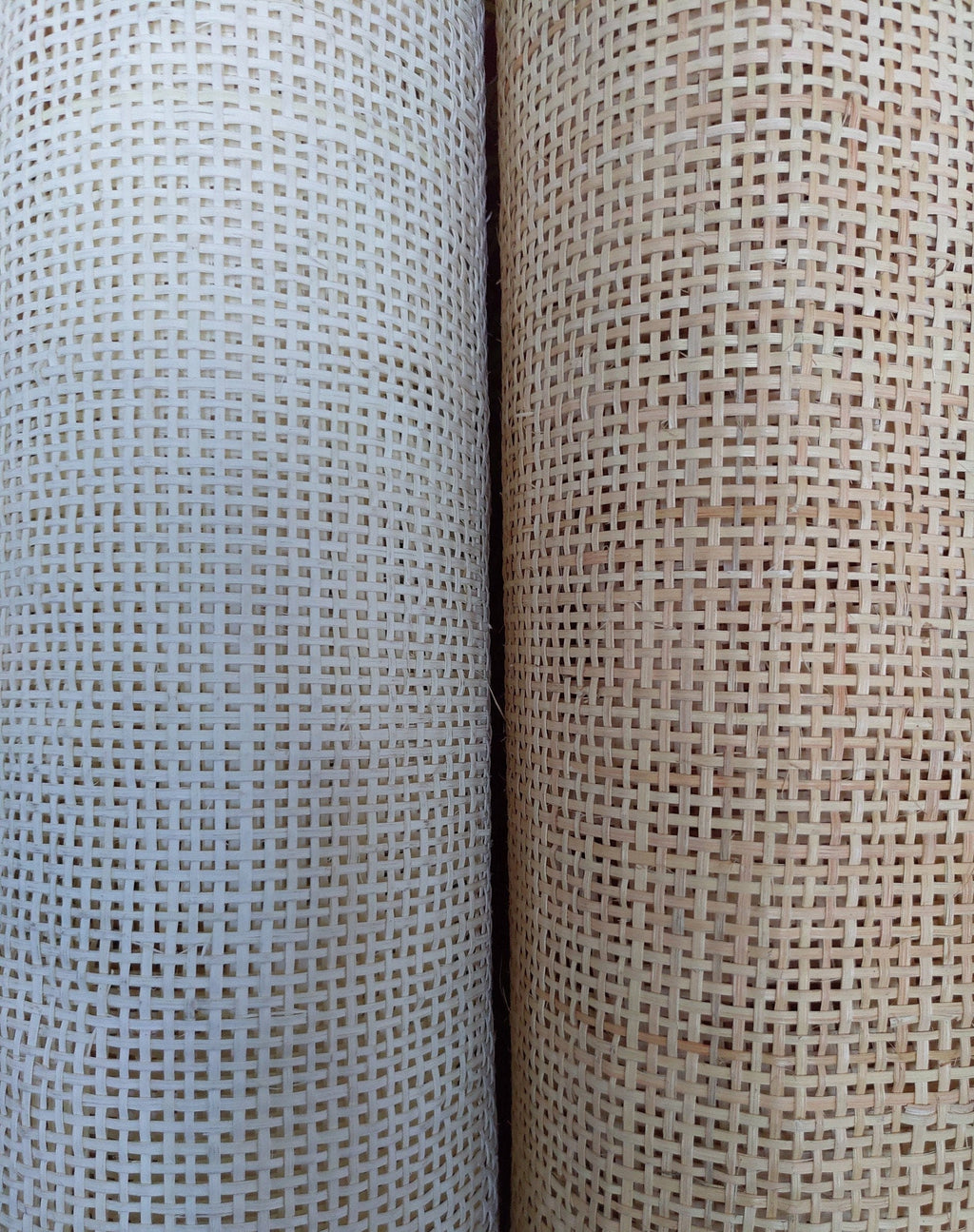 24" Wide, BLEACHED Woven  Radio Cane Webbing Roll Weave, Cane Webbing Roll, Full Size Available.