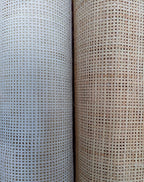 24" Wide, BLEACHED Woven  Radio Cane Webbing Roll Weave, Cane Webbing Roll, Full Size Available.