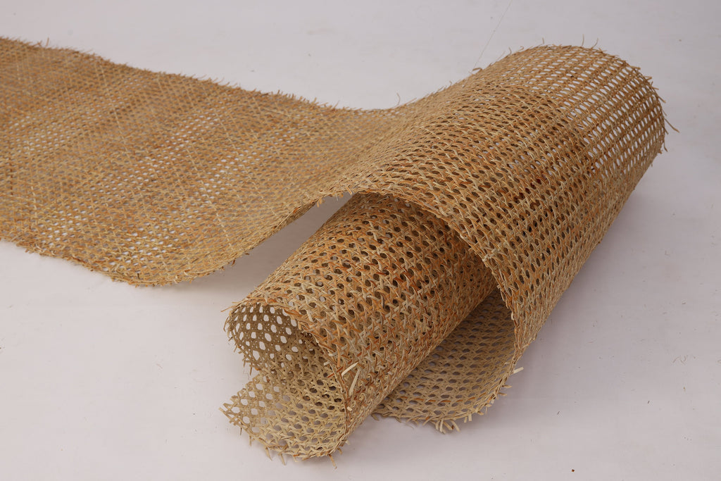 45cm (18") Width, Real Vietnamese Natural Hexagon Rattan Cane Webbing Roll for Home Decor and Up Cycling Rattan Furniture.