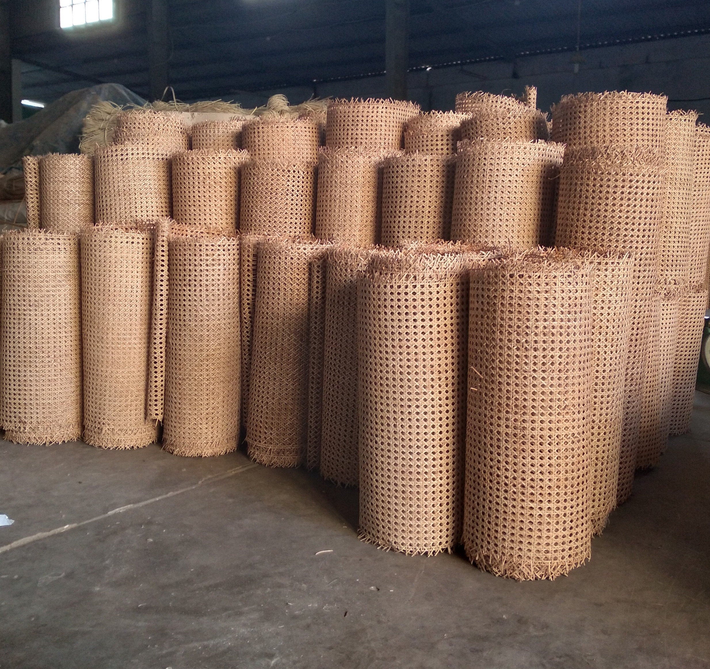 Width 27.5" : Hexagon Rattan Cane Webbing, Cane Webbing for DIY Project, Natural/ Bleached, Buy more SAVE MORE.