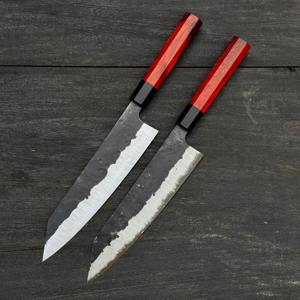 Kiritsuke Sanmai Knife: 52100 Core, Rosewood Handle