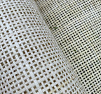 24" Wide, BLEACHED Woven  Radio Cane Webbing Roll Weave, Cane Webbing Roll, Full Size Available.