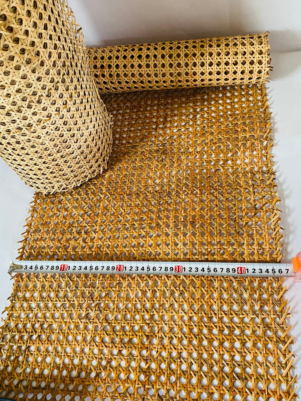 50cm/60cm/70cm/90cm Wide, Real Vietnamese Natural Hexagon Rattan Cane Webbing Roll for Home Decor and Up Cycling Rattan Furniture.