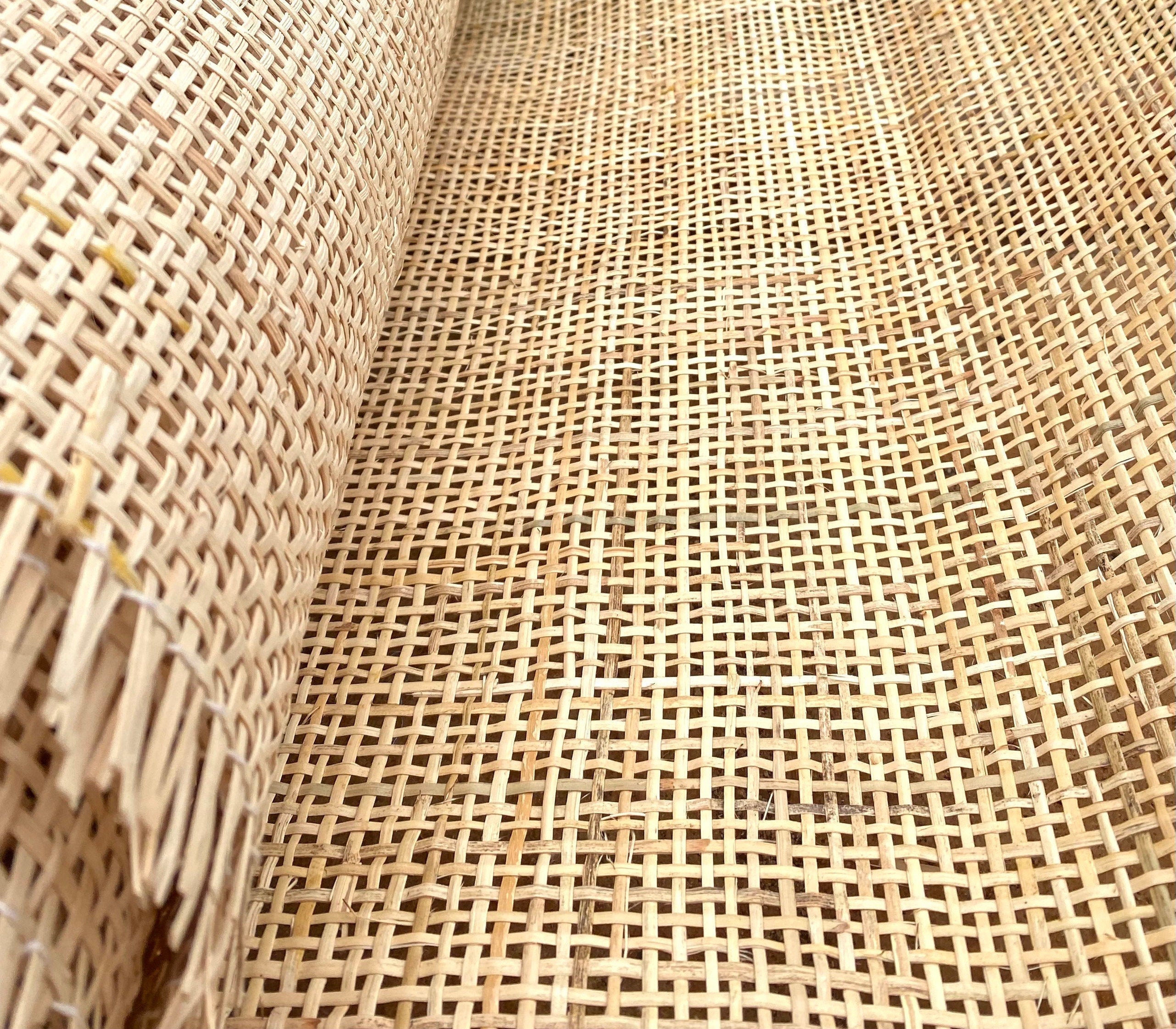 36" Wide, NATURAL Radio Weave Rattan Cane Webbing, Buy More Save More.