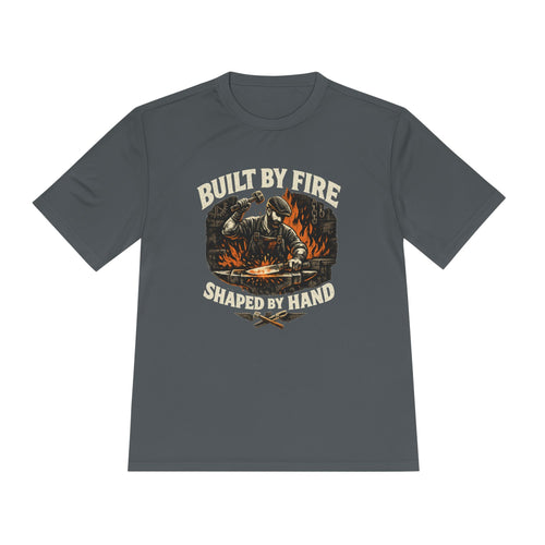 Built by Fire Blacksmith T-Shirt - Vintage Forging Workshop Tee