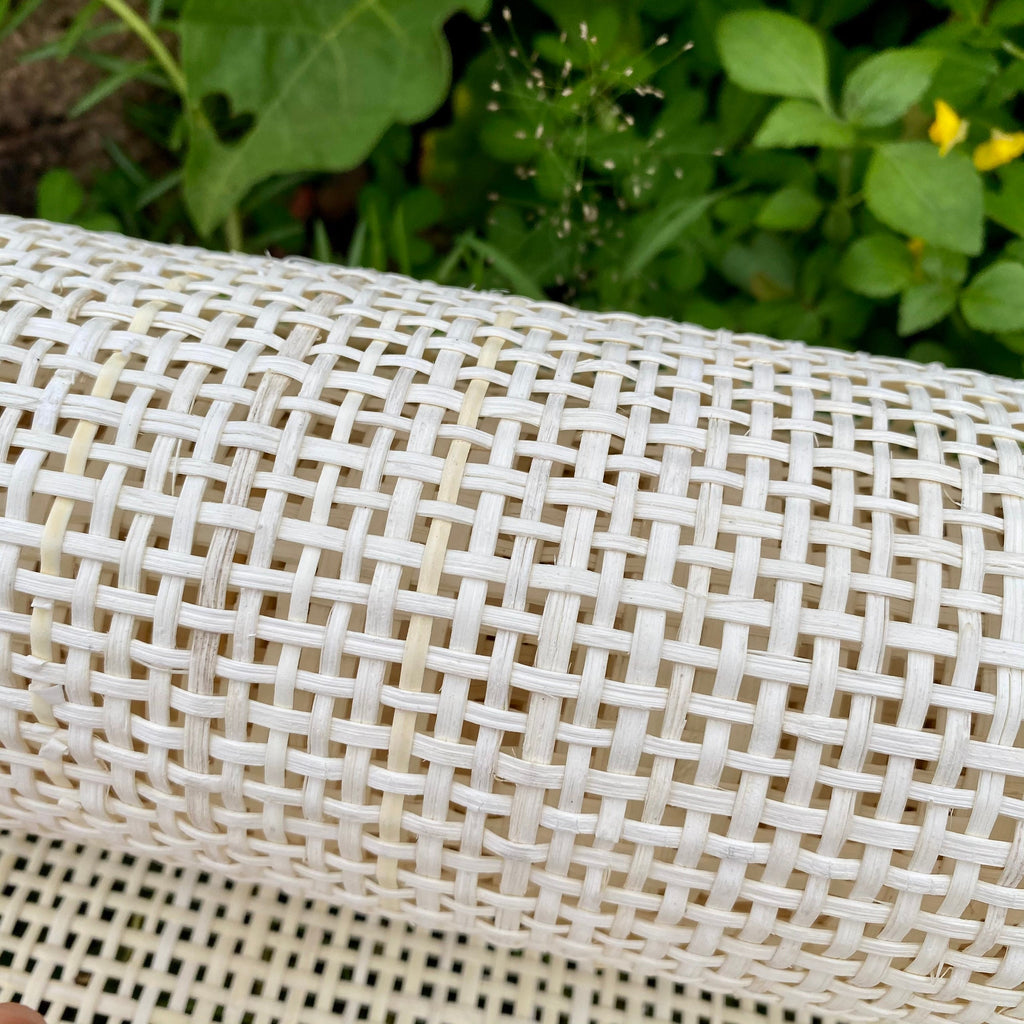 19" Wide, BLEACHED Radio Weave, Cane Webbing Roll, Upholstery Rattan Furniture, Buy More Save More.