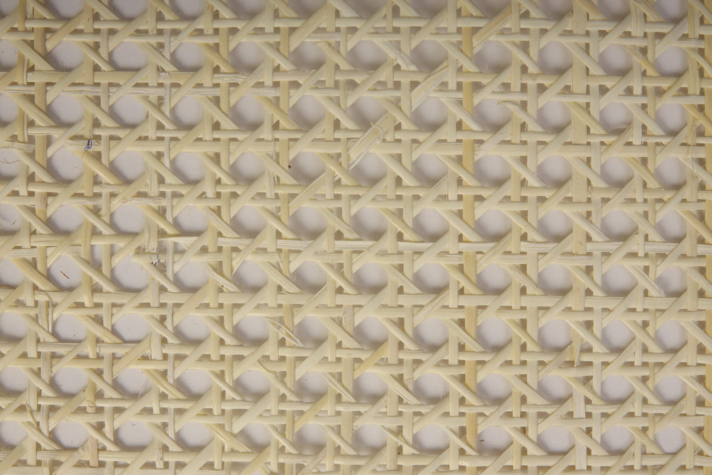 36" Wide, White Hexagon Weave Rattan Cane Webbing, Upholstery for Rattan Furniture, Sell By The Running Foot.