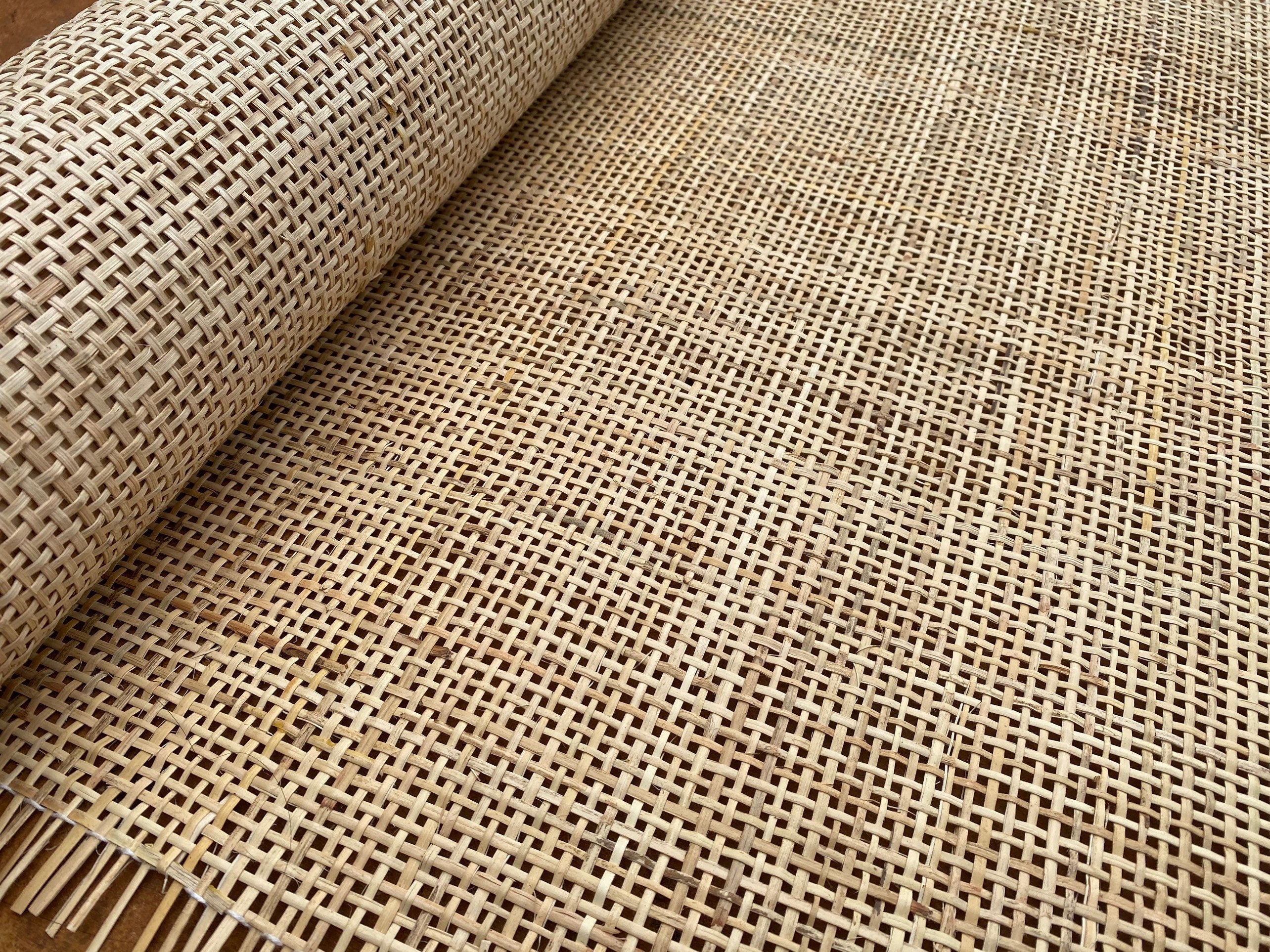 24" Wide, Natural Radio Weave, Cane Webbing Roll, Buy More Save More.