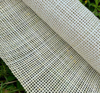27.5" Wide, BLEACHED  Radio Cane Webbing Weave, Cane Webbing Roll, Upholstery Rattan Furniture, Full Size Available.