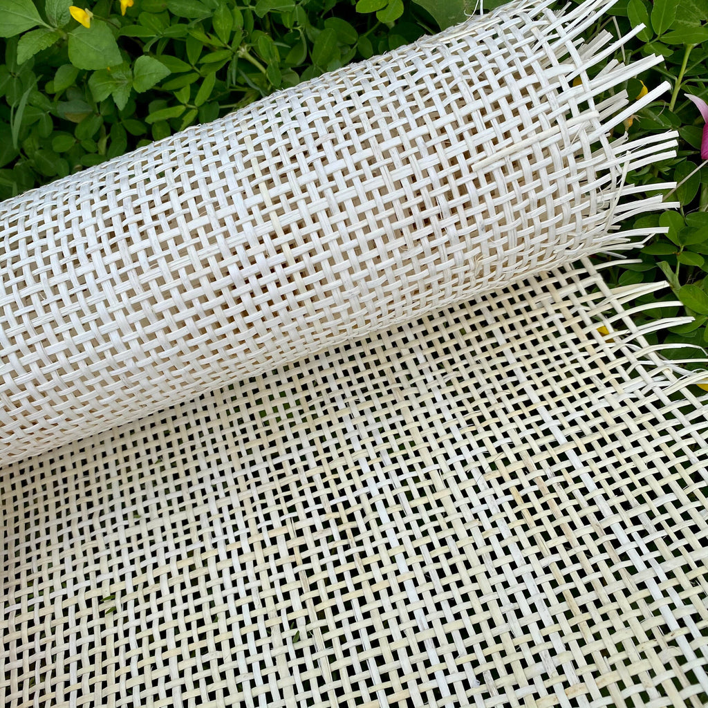 19" Wide, BLEACHED Radio Weave, Cane Webbing Roll, Upholstery Rattan Furniture, Buy More Save More.