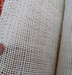 27.5" Wide, BLEACHED  Radio Cane Webbing Weave, Cane Webbing Roll, Upholstery Rattan Furniture, Full Size Available.