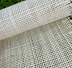 27.5" Wide, BLEACHED  Radio Cane Webbing Weave, Cane Webbing Roll, Upholstery Rattan Furniture, Full Size Available.