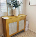 36" Wide, White Hexagon Weave Rattan Cane Webbing, Upholstery for Rattan Furniture, Sell By The Running Foot.