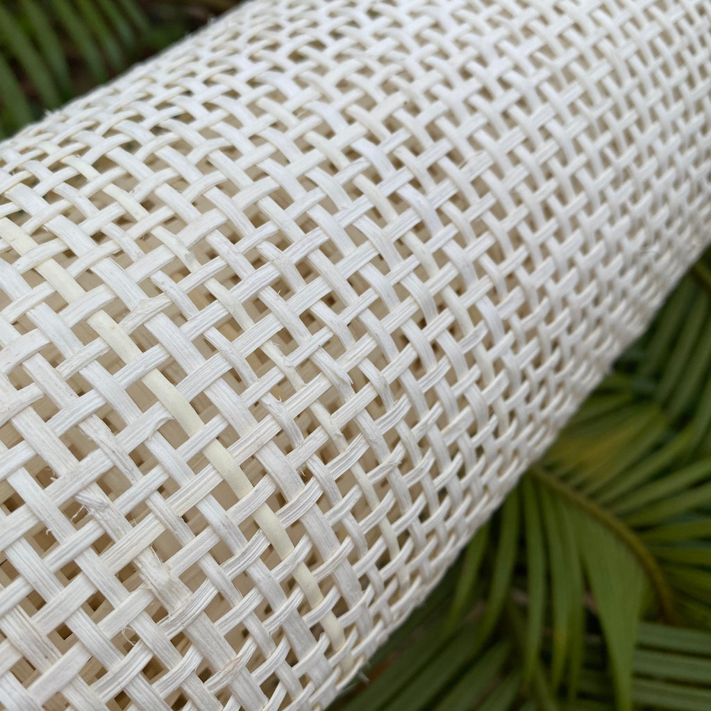 19" Wide, BLEACHED Radio Weave, Cane Webbing Roll, Upholstery Rattan Furniture, Buy More Save More.