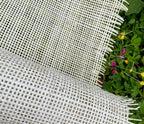 24" Wide, BLEACHED Woven  Radio Cane Webbing Roll Weave, Cane Webbing Roll, Full Size Available.