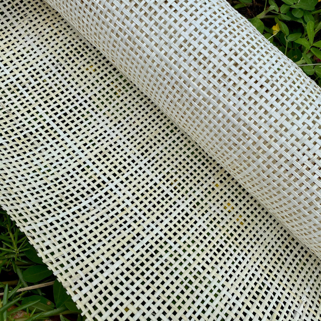 19" Wide, BLEACHED Radio Weave, Cane Webbing Roll, Upholstery Rattan Furniture, Buy More Save More.