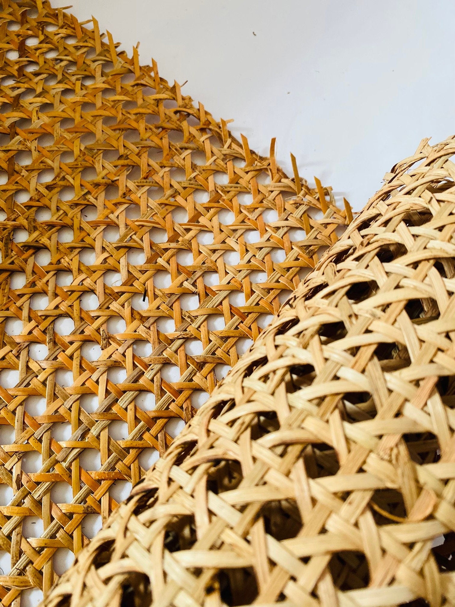 50cm/60cm/70cm/90cm Wide, Real Vietnamese Natural Hexagon Rattan Cane Webbing Roll for Home Decor and Up Cycling Rattan Furniture.