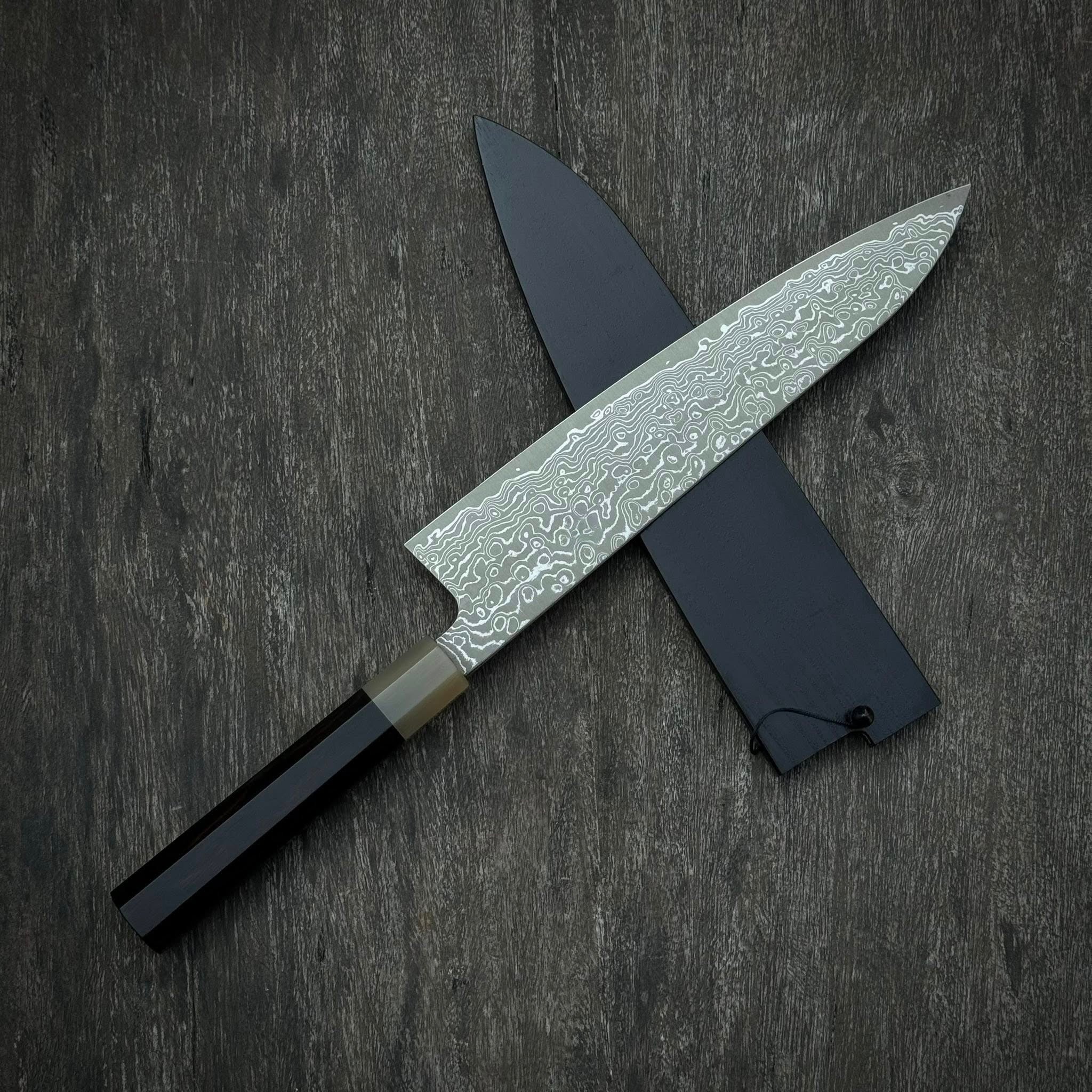 Gyuto Damascus Chef Knife 210mm - Hand-Forged Vietnamese Craftsmanship with Japanese Technique
