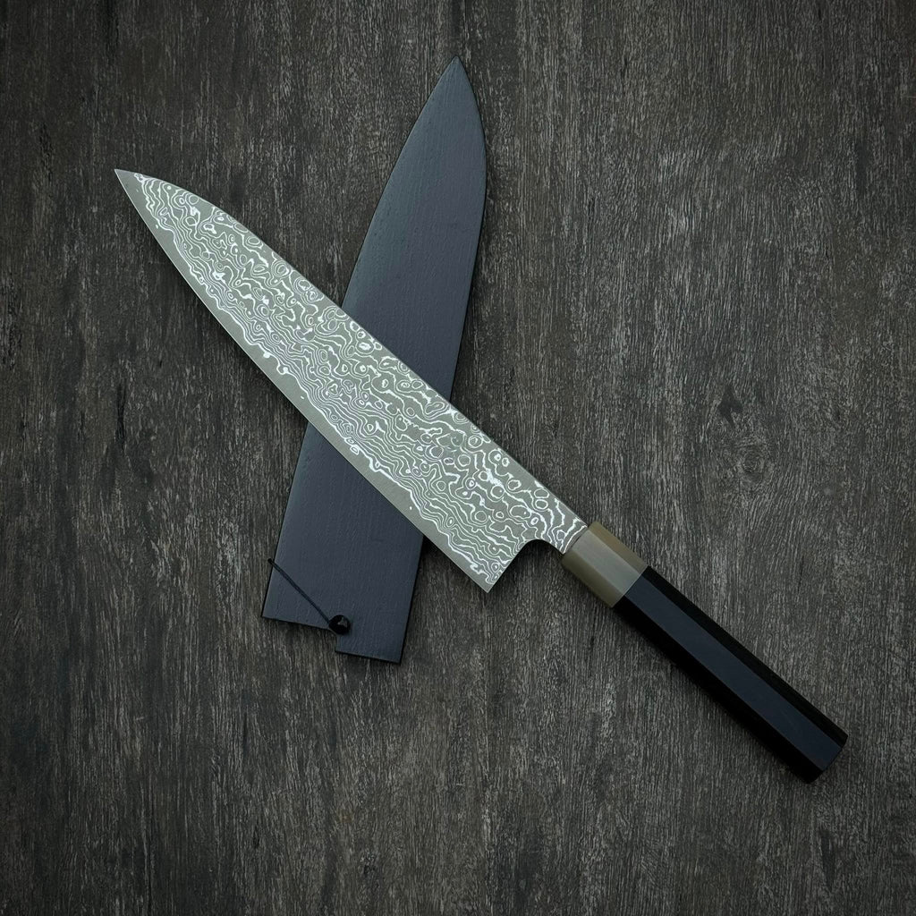 Gyuto Damascus Chef Knife 210mm - Hand-Forged Vietnamese Craftsmanship with Japanese Technique