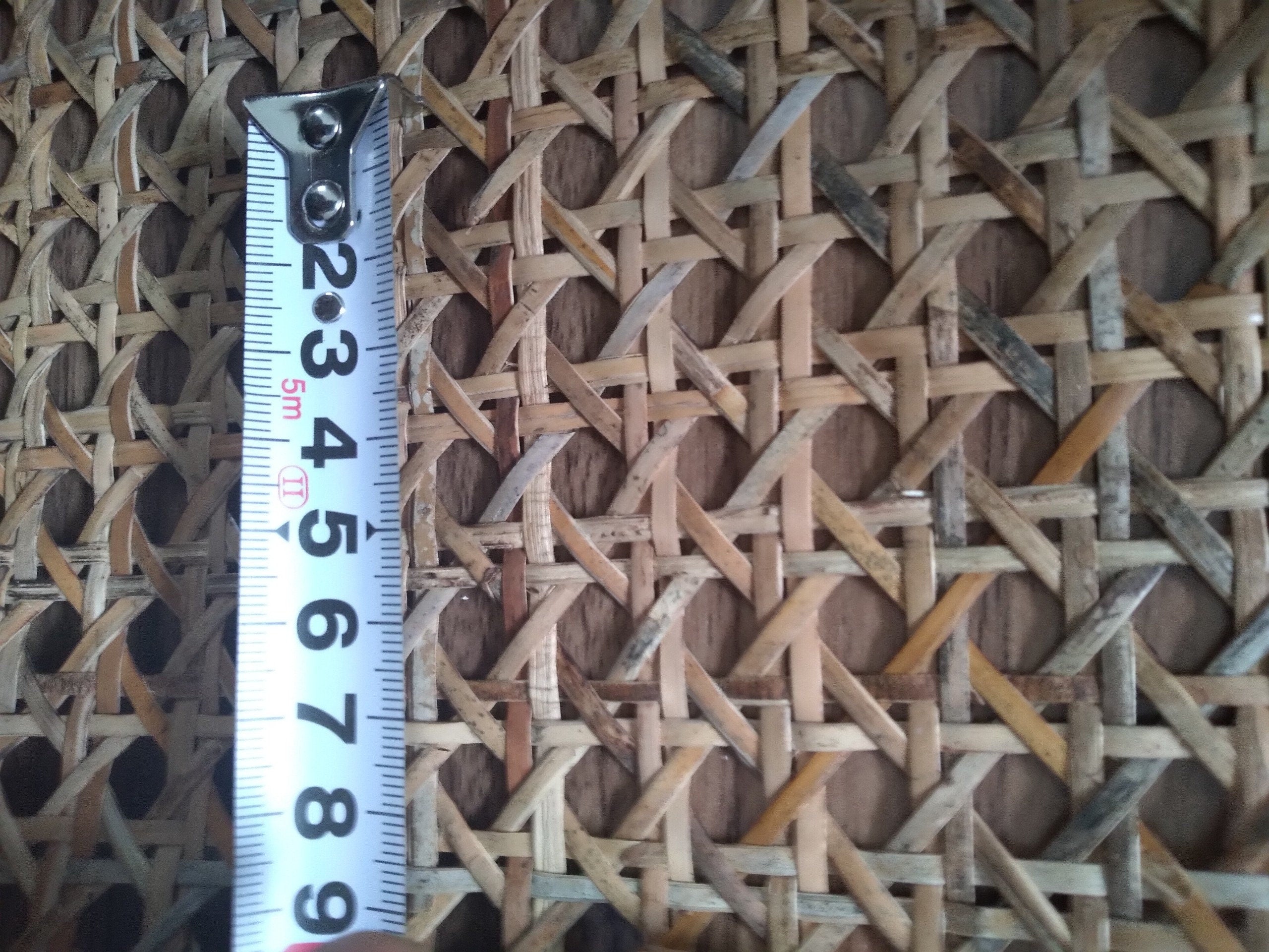 Width 27.5" : Hexagon Rattan Cane Webbing, Cane Webbing for DIY Project, Natural/ Bleached, Buy more SAVE MORE.