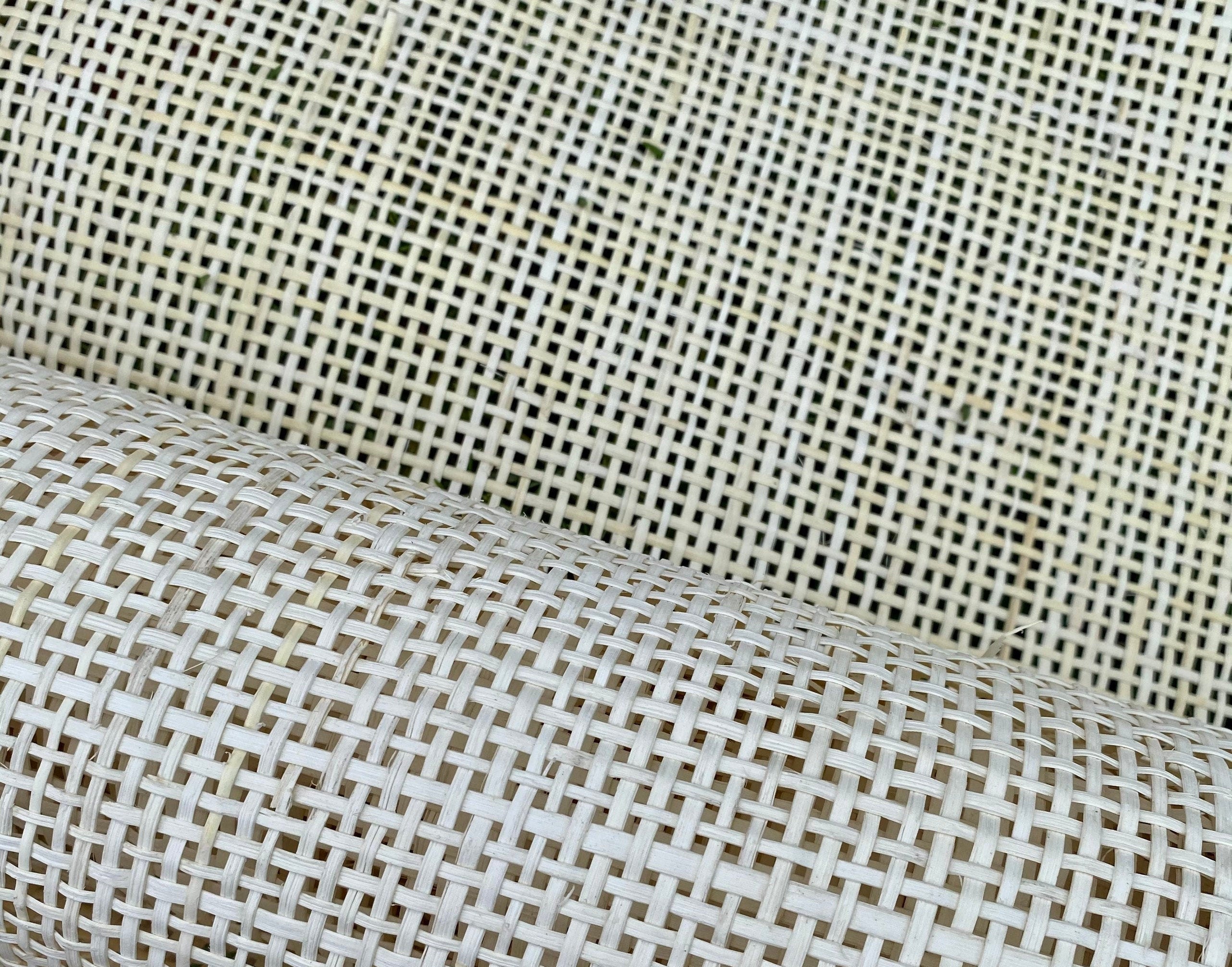 36" Wide, BLEACHED Radio Weave, Cane Webbing Roll, Length in Variation, Buy More Save More.