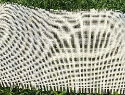 Width 18"/24'' Cane Webbing White Radio Cane Webbing Woven Mesh Bleached Weave Rattan Woven-Bleached Weave Rattan Webbing For DIY