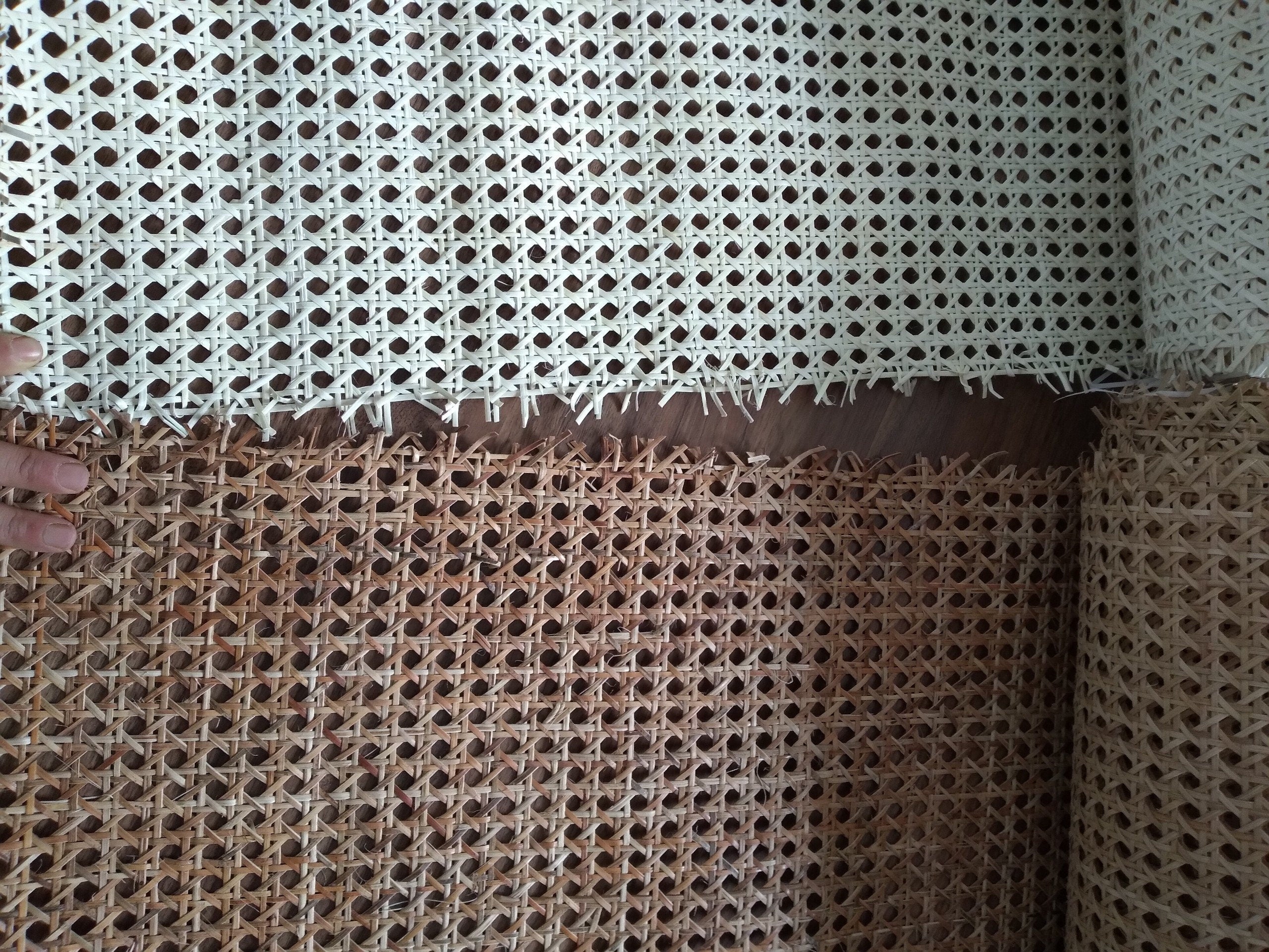 Width 27.5" : Hexagon Rattan Cane Webbing, Cane Webbing for DIY Project, Natural/ Bleached, Buy more SAVE MORE.