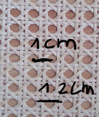 27.5" Wide, Vietnamese's Premium Cane Webbing Bleached Hexagon Open Mesh, Sell By The Foot