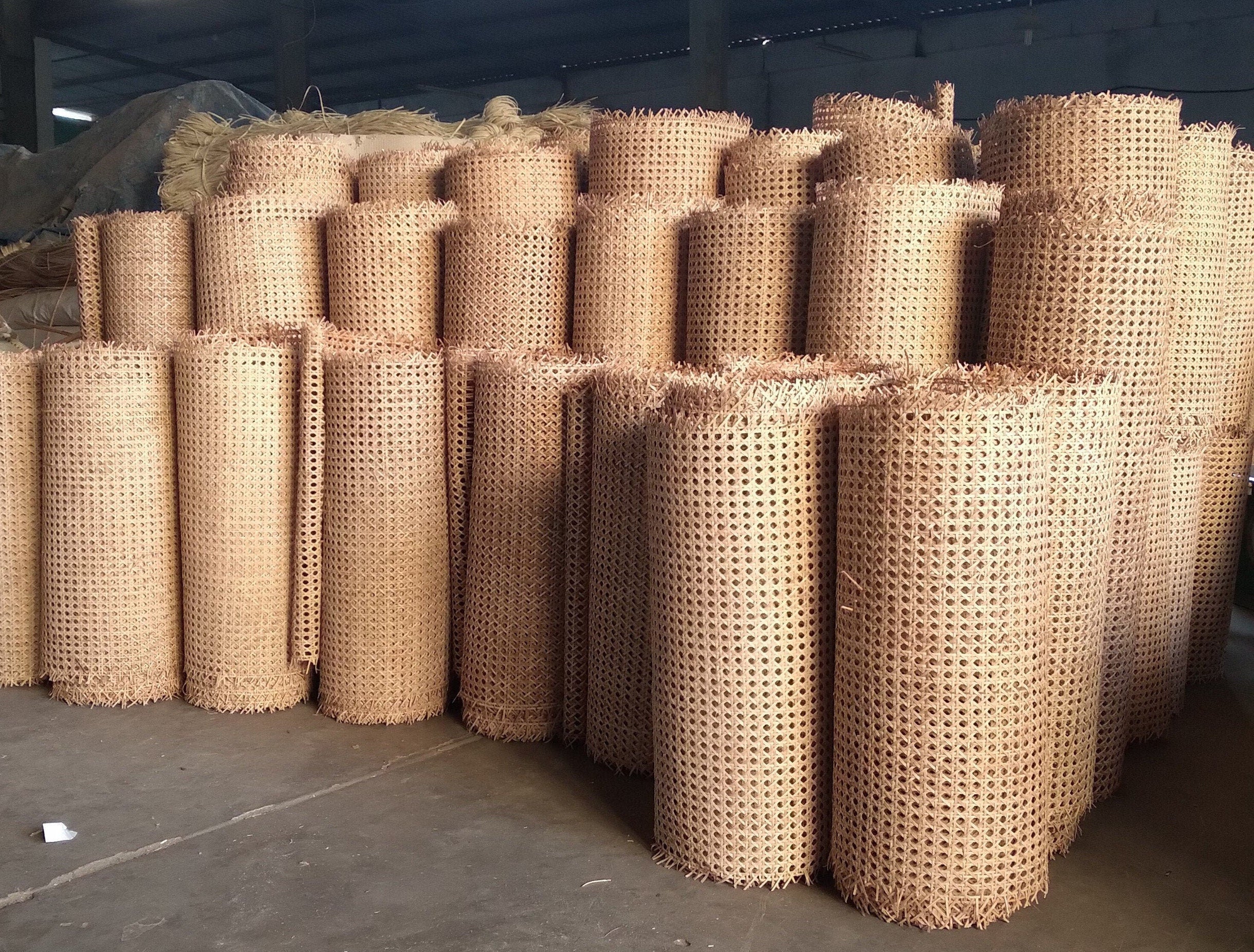 36" Wide, NATURAL Hexagon Weave Rattan Cane Webbing, Buy More Save More