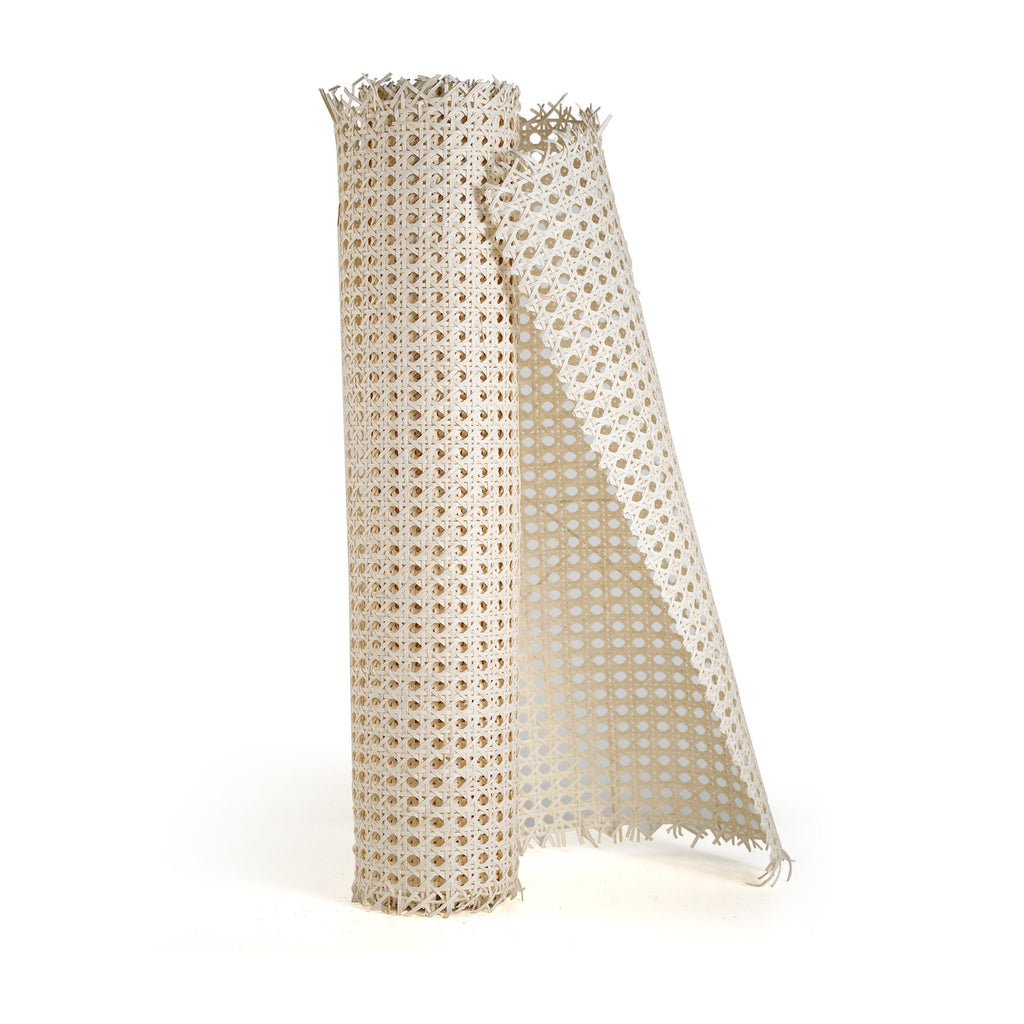 45cm Wide, White Hexagon Weave Rattan Cane Webbing, Caning Chairs, Sell By The Running 0.5m.