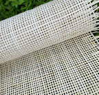 Width 18"/24'' Cane Webbing White Radio Cane Webbing Woven Mesh Bleached Weave Rattan Woven-Bleached Weave Rattan Webbing For DIY