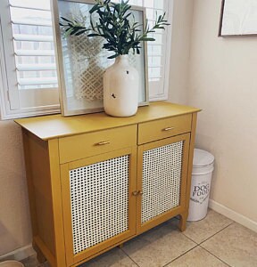 27.5" Wide, Vietnamese's Premium Cane Webbing Bleached Hexagon Open Mesh, Sell By The Foot