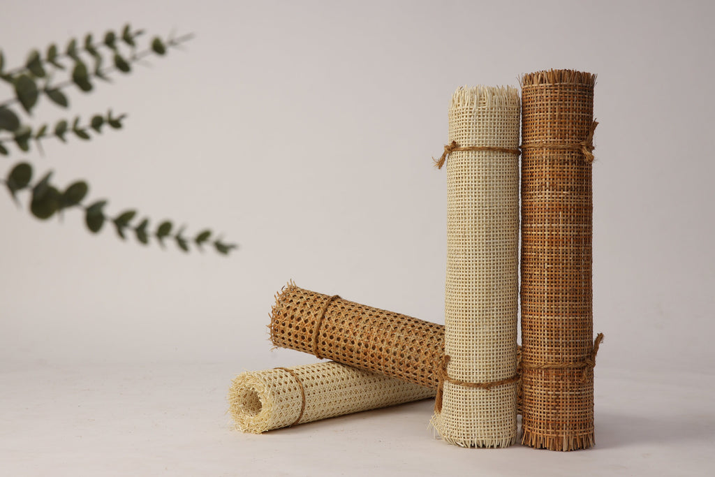 19" Wide, NATURAL Hexagon Weave Rattan Cane Webbing, Buy More Save More.