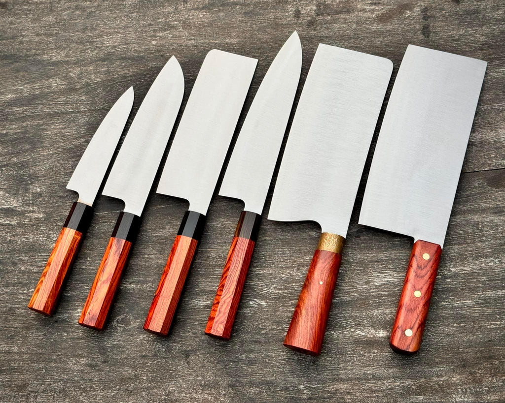 Professional Grade Chef Knife Set - Stainless Steel Blades, Exquisite Wooden Handles, Ideal for Home Cooking & Culinary Experts