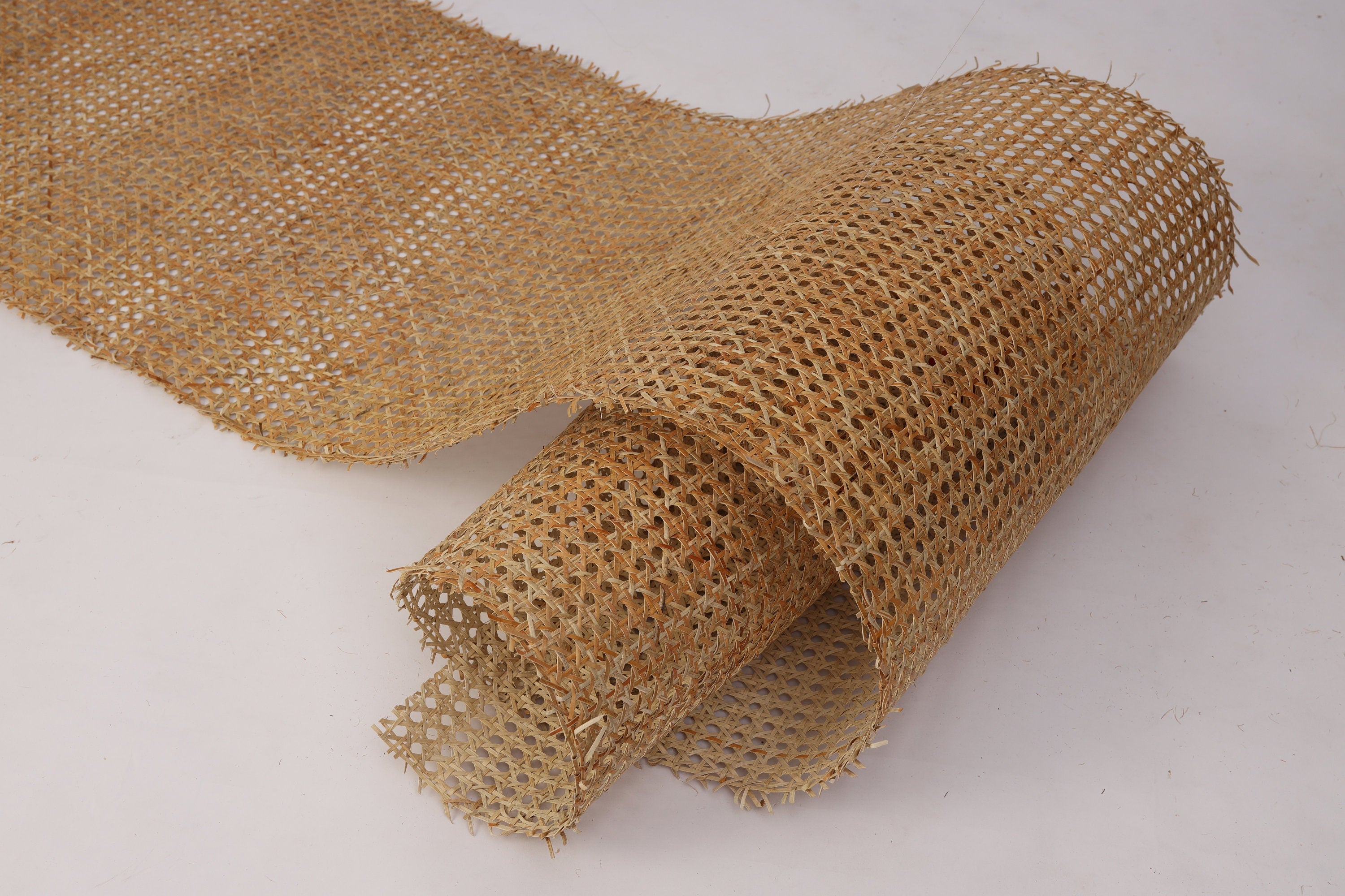 45cm (18") Width, Real Vietnamese Natural Hexagon Rattan Cane Webbing Roll for Home Decor and Up Cycling Rattan Furniture.