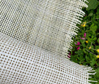 27.5" Wide, BLEACHED  Radio Cane Webbing Weave, Cane Webbing Roll, Upholstery Rattan Furniture, Full Size Available.