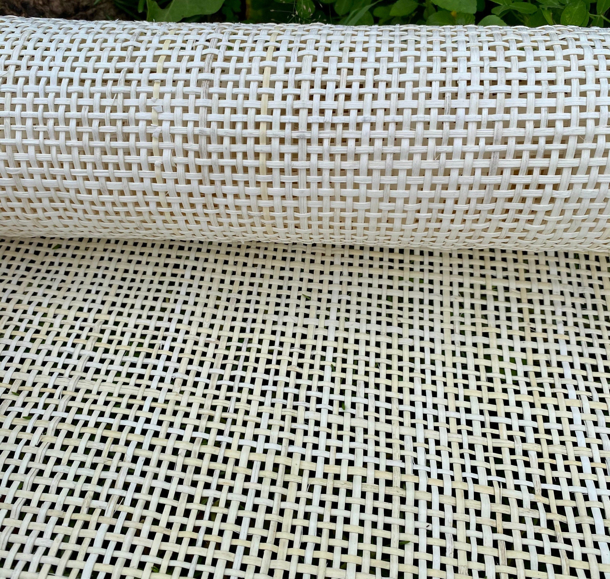 36" Wide, BLEACHED Radio Weave, Cane Webbing Roll, Length in Variation, Buy More Save More.