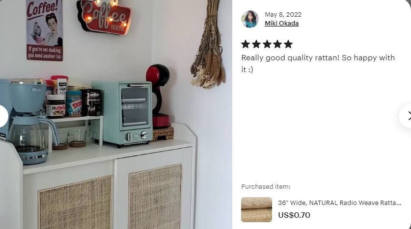 Width 18"/24'' Cane Webbing White Radio Cane Webbing Woven Mesh Bleached Weave Rattan Woven-Bleached Weave Rattan Webbing For DIY