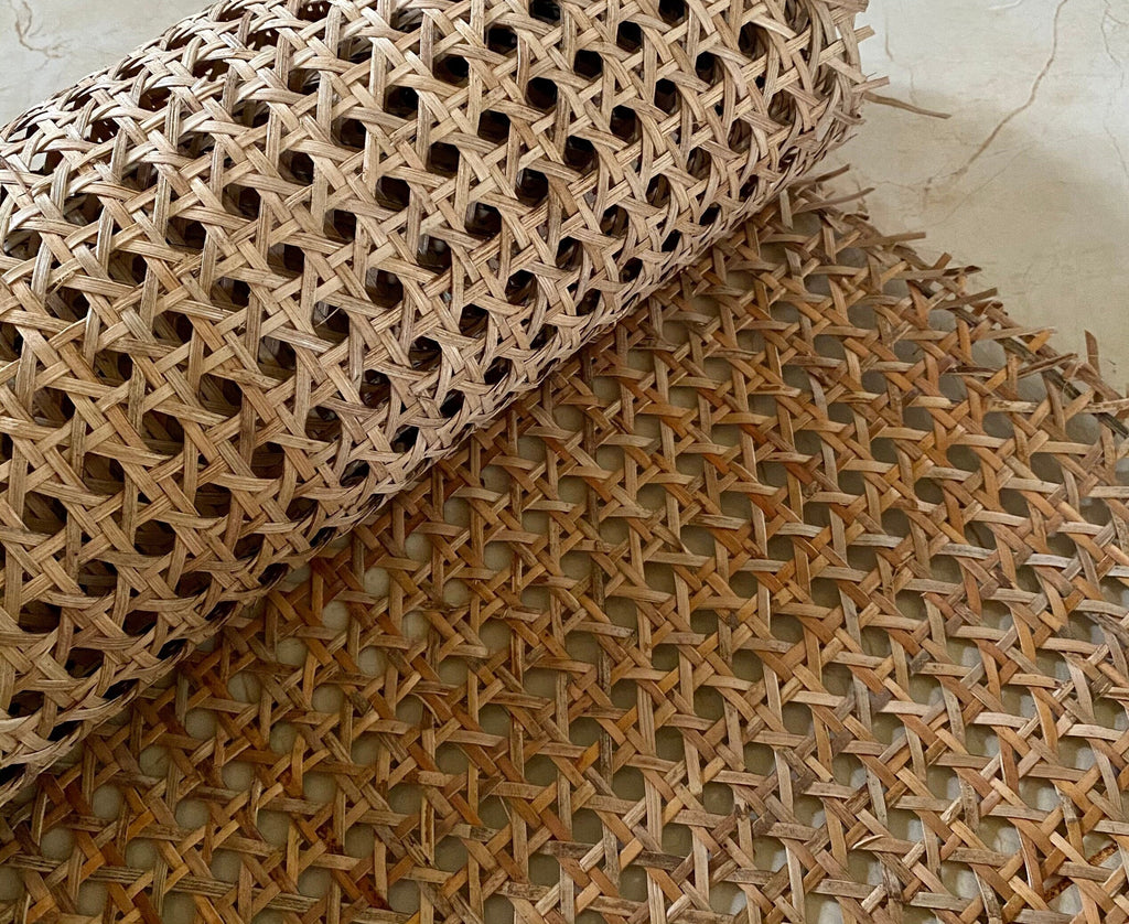 50cm/60cm/70cm/90cm Wide, Real Vietnamese Natural Hexagon Rattan Cane Webbing Roll for Home Decor and Up Cycling Rattan Furniture.