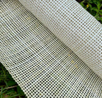 24" Wide, BLEACHED Woven  Radio Cane Webbing Roll Weave, Cane Webbing Roll, Full Size Available.