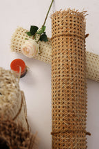 19" Wide, NATURAL Hexagon Weave Rattan Cane Webbing, Buy More Save More.